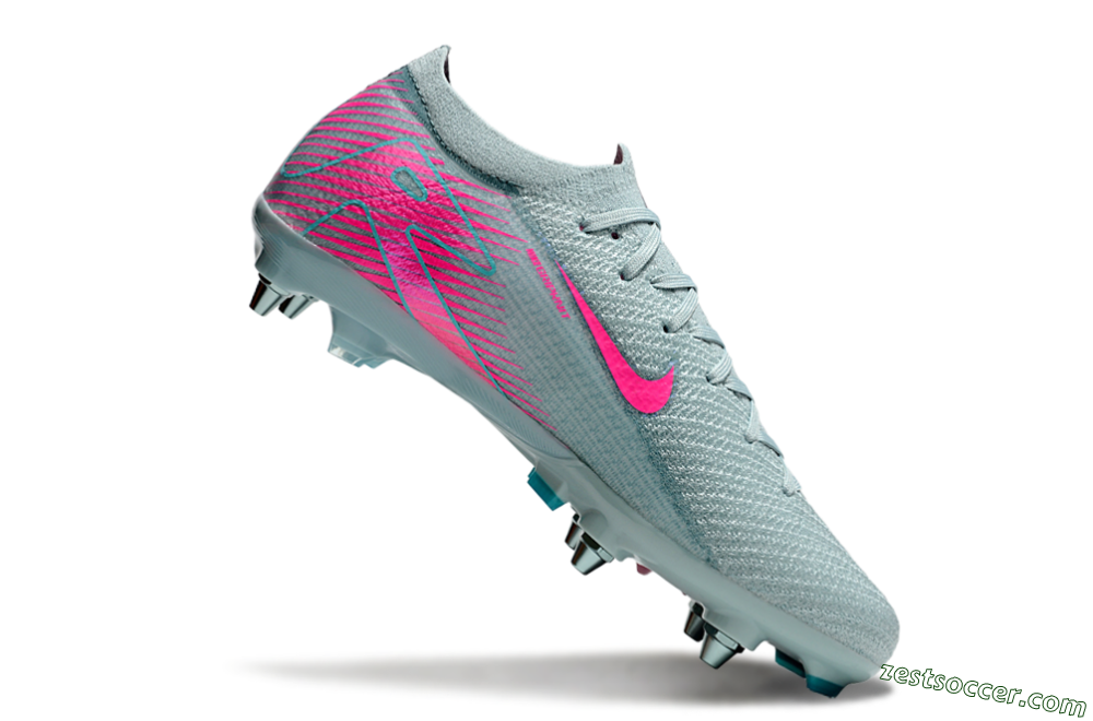 Nike Air Zoom Mercurial Vapor 16 Elite SG Low-Tops Soccer Cleats - Jade/Pink 4