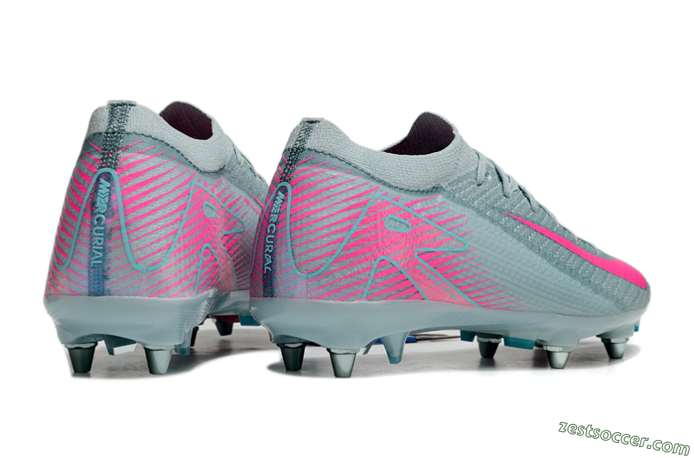 Nike Air Zoom Mercurial Vapor 16 Elite SG Low-Tops Soccer Cleats - Jade/Pink 6