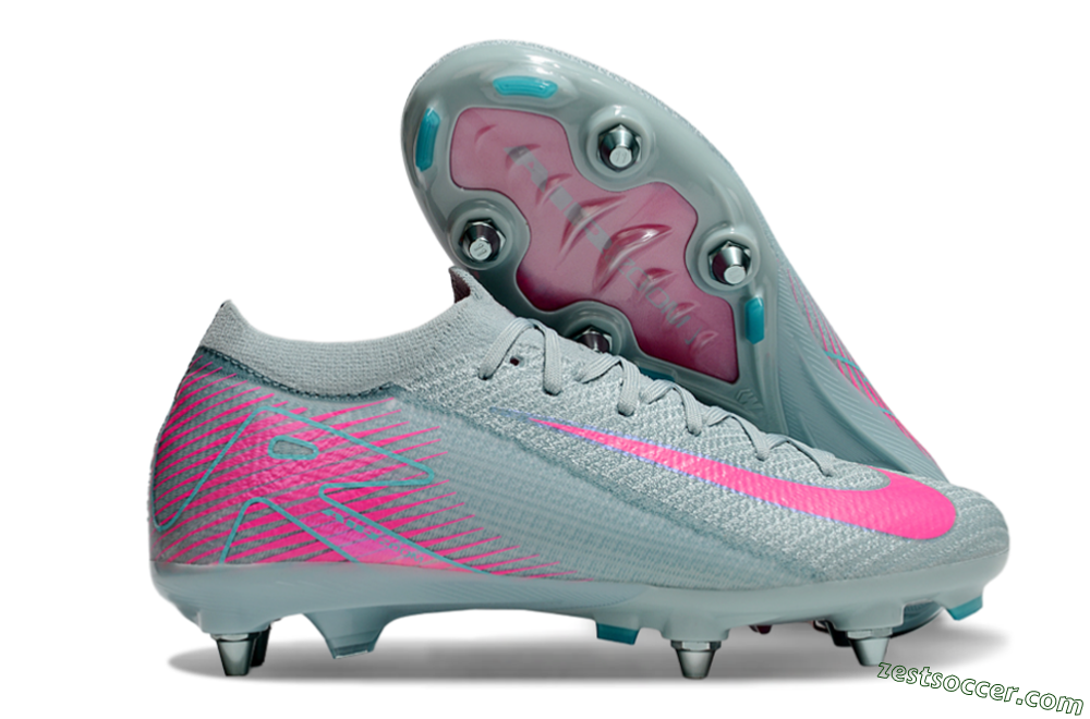 Nike Air Zoom Mercurial Vapor 16 Elite SG Low-Tops Soccer Cleats - Jade/Pink 0