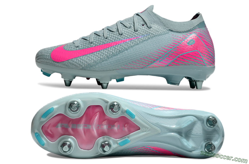 Nike Air Zoom Mercurial Vapor 16 Elite SG Low-Tops Soccer Cleats - Jade/Pink 1