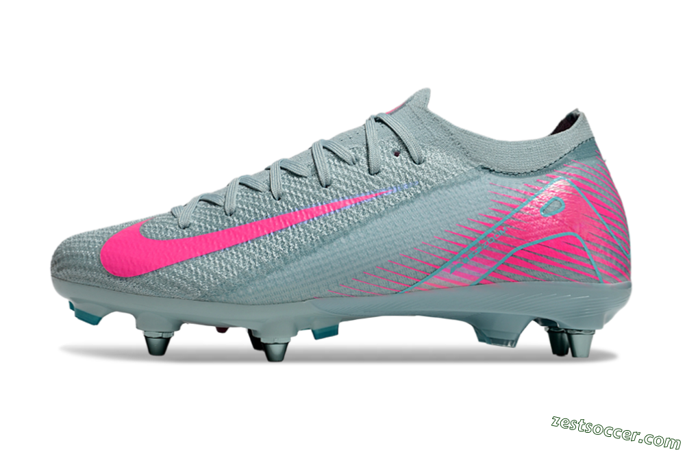 Nike Air Zoom Mercurial Vapor 16 Elite SG Low-Tops Soccer Cleats - Jade/Pink 2