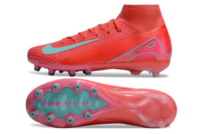 Nike Air Zoom Mercurial Superfly 10 Elite AG High-Tops Soccer Cleats - Red/Jade