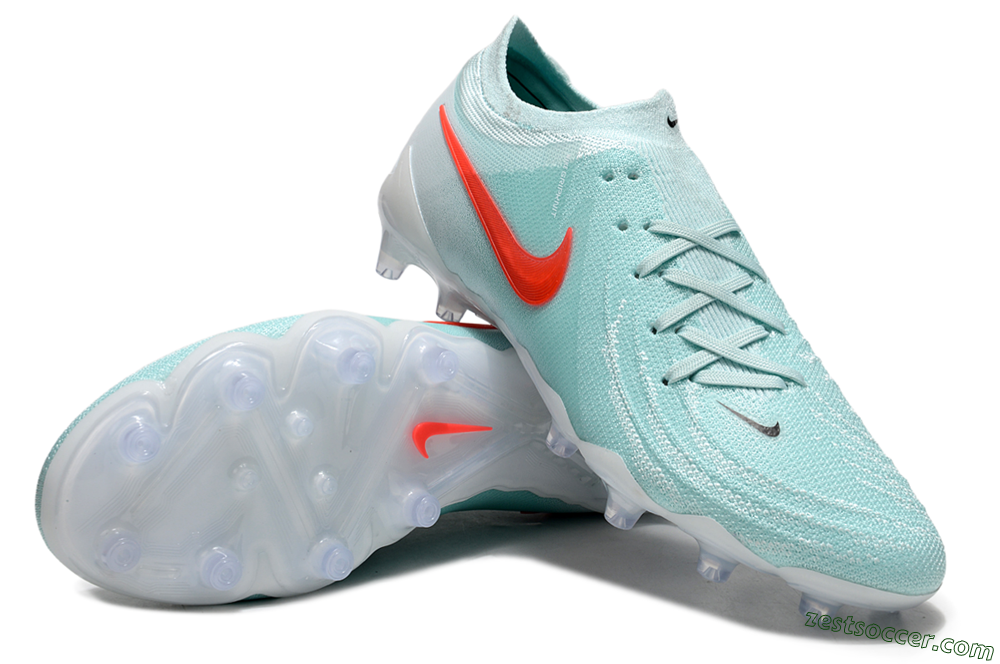 Nike Phantom GX Elite AG Low-Tops Soccer Cleats - Jade/Red/White 3