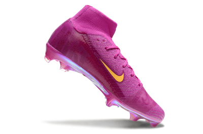 Nike Air Zoom Mercurial Superfly 10 Elite FG High-Tops Soccer Cleats - Purple/Yellow/Gold