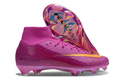 Nike Air Zoom Mercurial Superfly 10 Elite FG High-Tops Soccer Cleats - Purple/Yellow/Gold