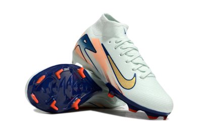 Nike Air Zoom Mercurial Superfly 10 Elite FG High-Tops Soccer Cleats - Jade/Gold/Blue
