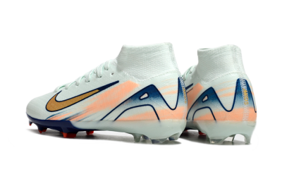 Nike Air Zoom Mercurial Superfly 10 Elite FG High-Tops Soccer Cleats - Jade/Gold/Blue