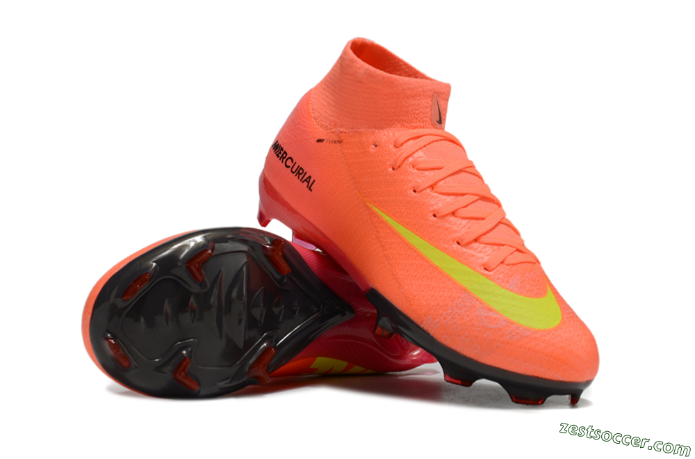 Nike Air Zoom Mercurial Superfly 10 Elite FG High-Tops Soccer Cleats - Red/Yellow/Black 1