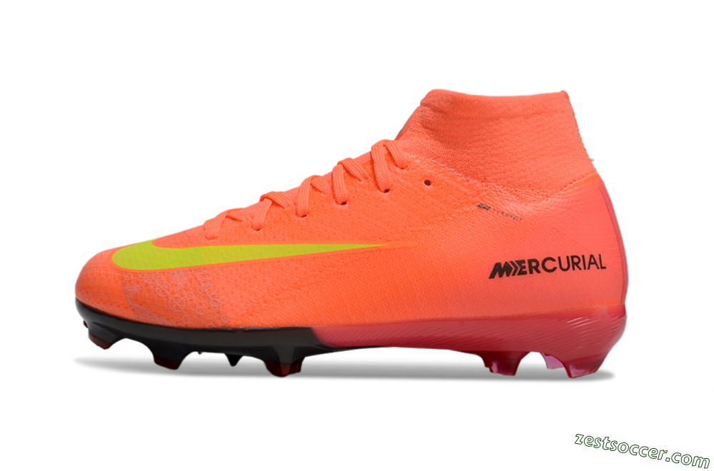 Nike Air Zoom Mercurial Superfly 10 Elite FG High-Tops Soccer Cleats - Red/Yellow/Black 2