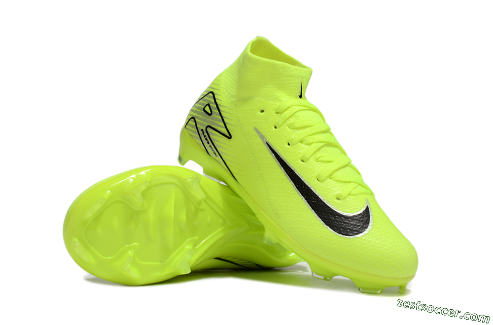 Nike Air Zoom Mercurial Superfly 10 Elite FG High-Tops Soccer Cleats - Yellow/Black/Silver 1