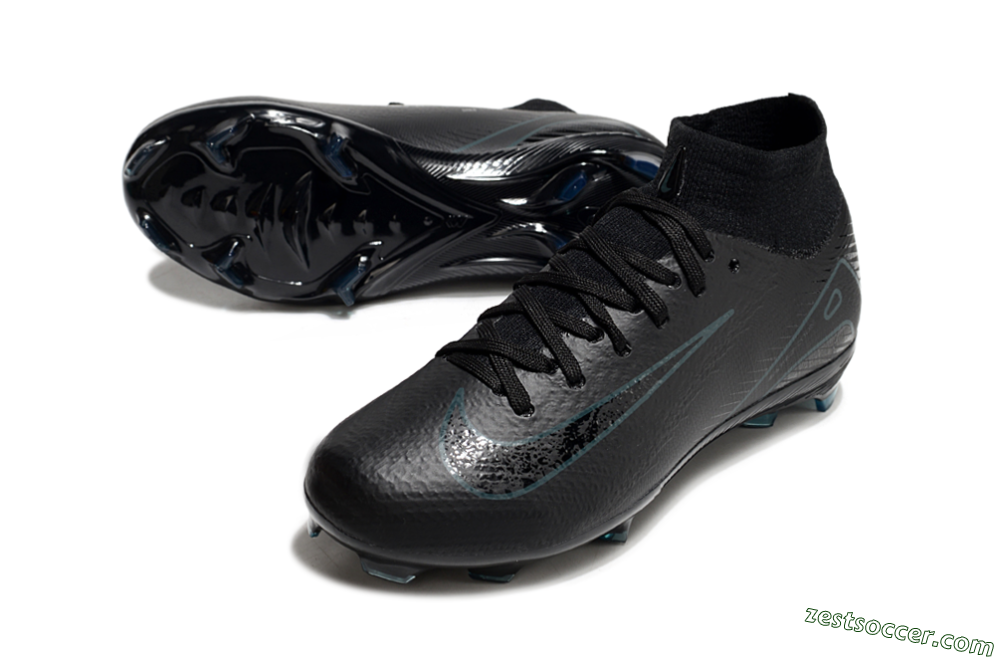 Nike Air Zoom Mercurial Superfly 10 Elite FG High-Tops Soccer Cleats - Black/Blue 3