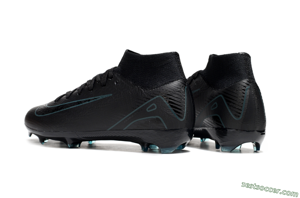 Nike Air Zoom Mercurial Superfly 10 Elite FG High-Tops Soccer Cleats - Black/Blue 5