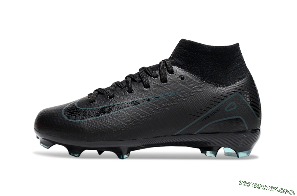 Nike Air Zoom Mercurial Superfly 10 Elite FG High-Tops Soccer Cleats - Black/Blue 2