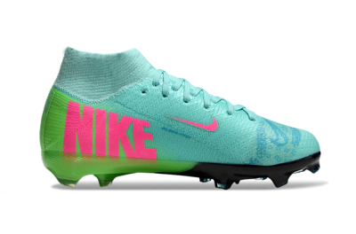 Nike Air Zoom Mercurial Superfly 10 Elite FG High-Tops Soccer Cleats - Jade/Pink/Yellow