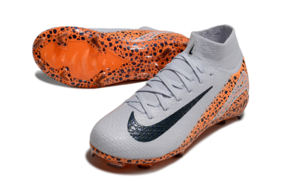 Nike Air Zoom Mercurial Superfly 10 Elite FG High-Tops Soccer Cleats - Grey/Black/Leopard