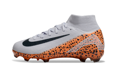 Nike Air Zoom Mercurial Superfly 10 Elite FG High-Tops Soccer Cleats - Grey/Black/Leopard