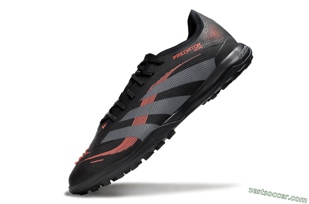 Adidas Predator 25 Elite TF Low-Tops Soccer Shoes - Black/Grey/Red 5