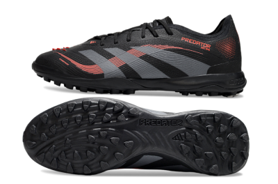 Adidas Predator 25 Elite TF Low-Tops Soccer Shoes - Black/Grey/Red