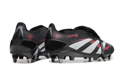 Adidas Predator 25 Elite Foldover Tongue SG Low-Tops Soccer Cleats - Black/White/Red