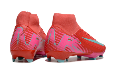Nike Air Zoom Mercurial Superfly 10 Elite FG High-Tops Soccer Cleats - Red/Jade/Pink