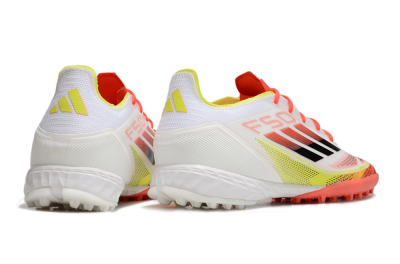 Adidas F50 Pro TF Low-Tops Soccer Shoes - White/Red/Yellow