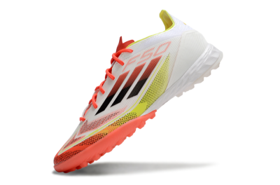 Adidas F50 Pro TF Low-Tops Soccer Shoes - White/Red/Yellow