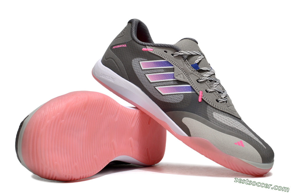 Adidas Fevernova IC Low-Tops Soccer Shoes - Grey/Purple/Pink 1