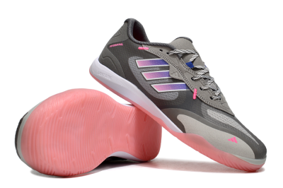 Adidas Fevernova IC Low-Tops Soccer Shoes - Grey/Purple/Pink