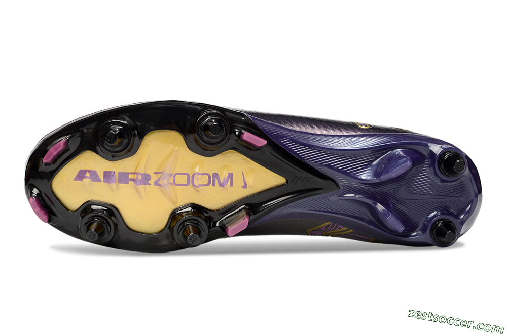 Nike Air Zoom Mercurial Superfly 10 Elite SG High-Tops Soccer Cleats - Purple/White/Gold 6