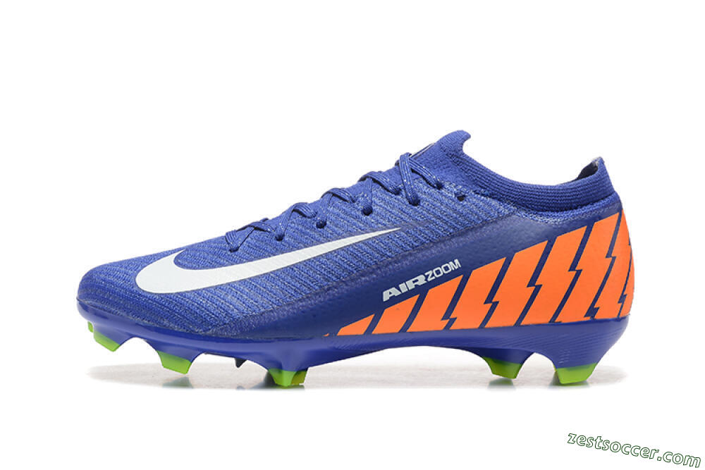 Nike Air Zoom Mercurial Vapor 16 Elite FG Low-Tops Soccer Cleats - Blue/White/Orange 2