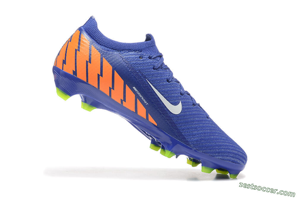 Nike Air Zoom Mercurial Vapor 16 Elite FG Low-Tops Soccer Cleats - Blue/White/Orange 7