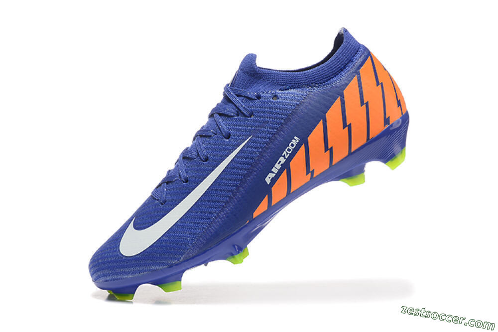 Nike Air Zoom Mercurial Vapor 16 Elite FG Low-Tops Soccer Cleats - Blue/White/Orange 8