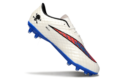 Nike Hypervenom Phantom FG Low-Tops Soccer Cleats - White/Red/Blue
