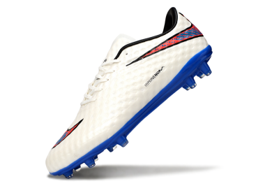 Nike Hypervenom Phantom FG Low-Tops Soccer Cleats - White/Red/Blue