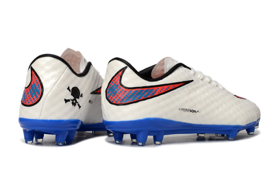 Nike Hypervenom Phantom FG Low-Tops Soccer Cleats - White/Red/Blue
