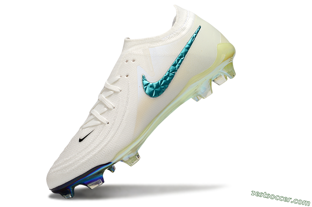 Nike Phantom GX Elite FG Low-Tops Soccer Cleats - Beige/Blue/Black 5