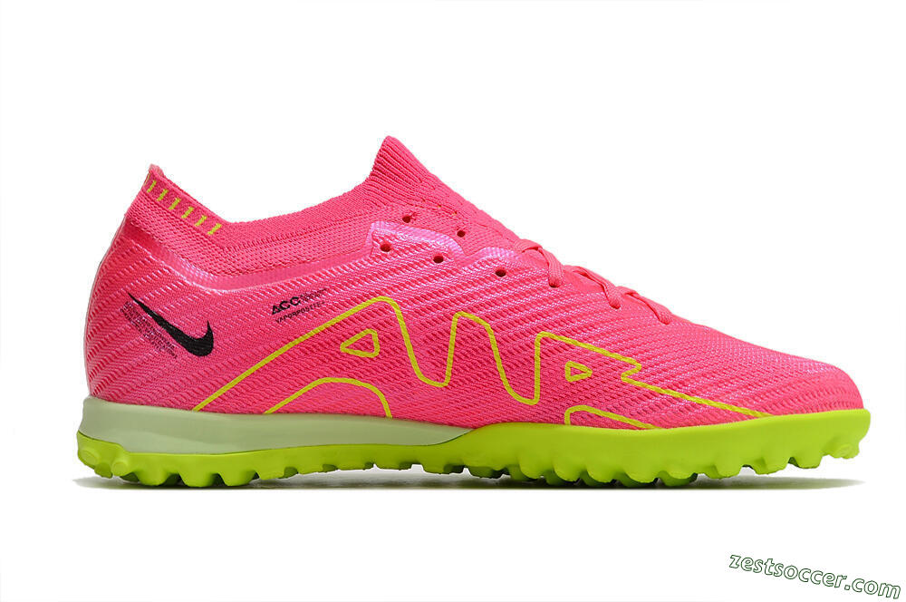 Nike Air Zoom Mercurial Vapor 15 Elite TF Low-Tops Soccer Shoes - Pink/Yellow/Black 4