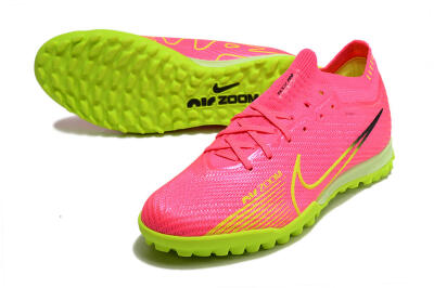 Nike Air Zoom Mercurial Vapor 15 Elite TF Low-Tops Soccer Shoes - Pink/Yellow/Black