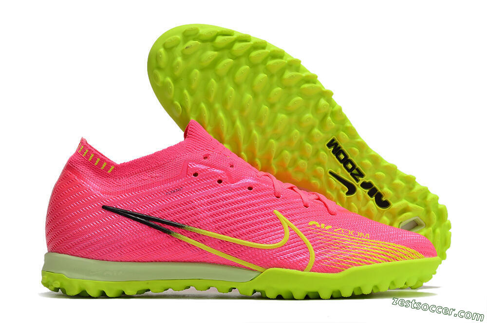 Nike Air Zoom Mercurial Vapor 15 Elite TF Low-Tops Soccer Shoes - Pink/Yellow/Black 0