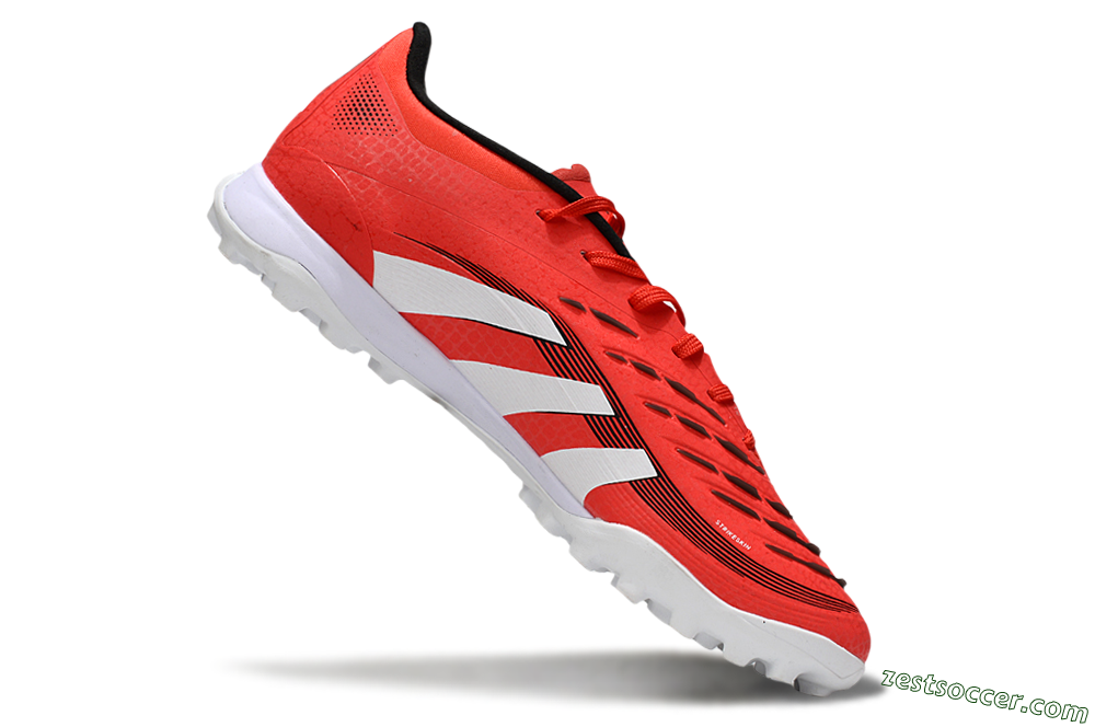 Adidas Predator 24 Elite TF Low-Tops Soccer Shoes - Red/White/Black 3