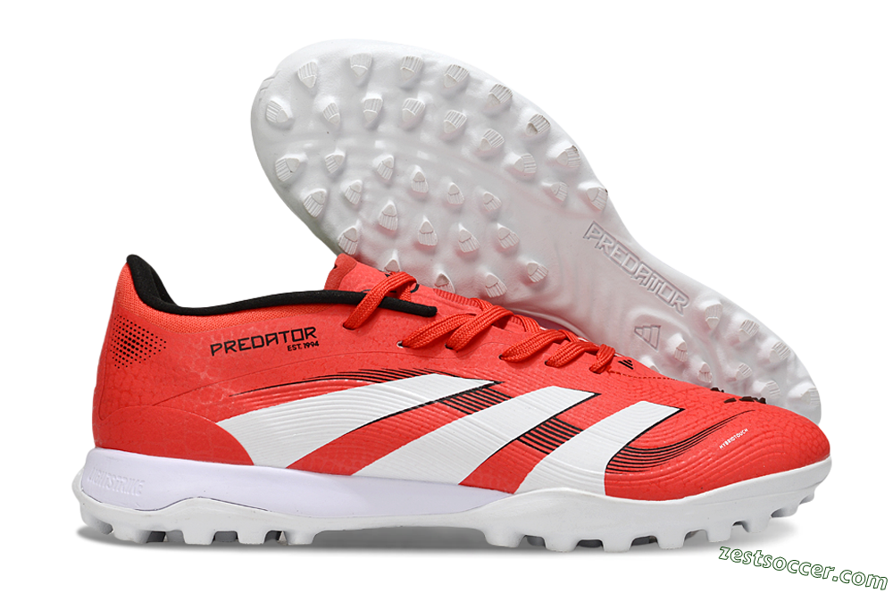 Adidas Predator 24 Elite TF Low-Tops Soccer Shoes - Red/White/Black 0