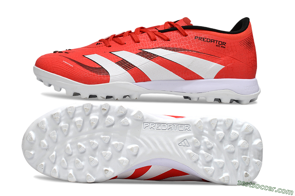 Adidas Predator 24 Elite TF Low-Tops Soccer Shoes - Red/White/Black 1