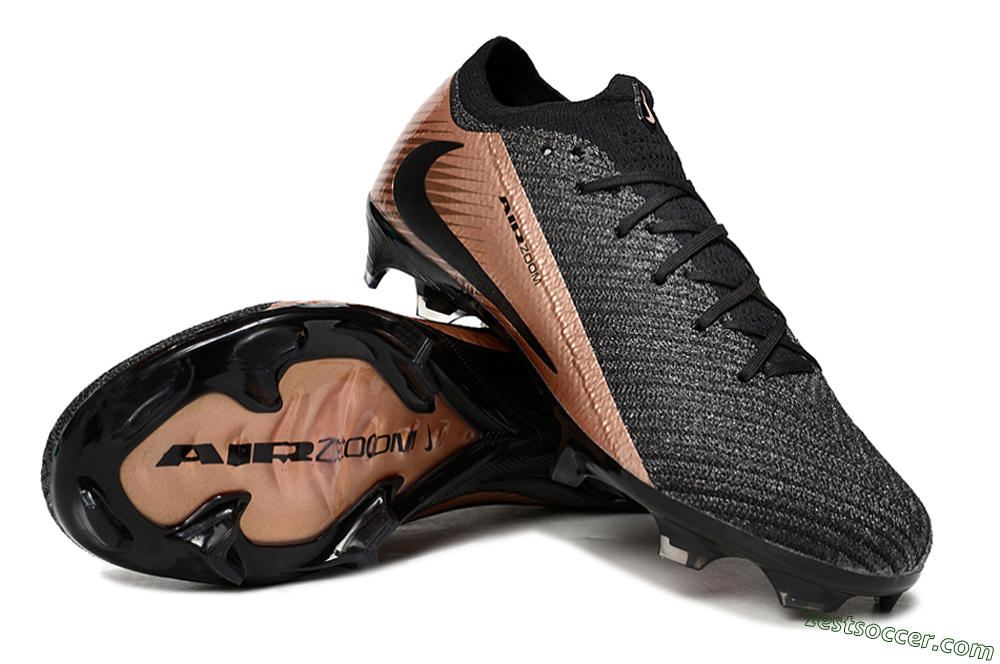 Nike Air Zoom Mercurial Vapor 16 Elite FG Low-Tops Soccer Cleats - Black/Gold 3