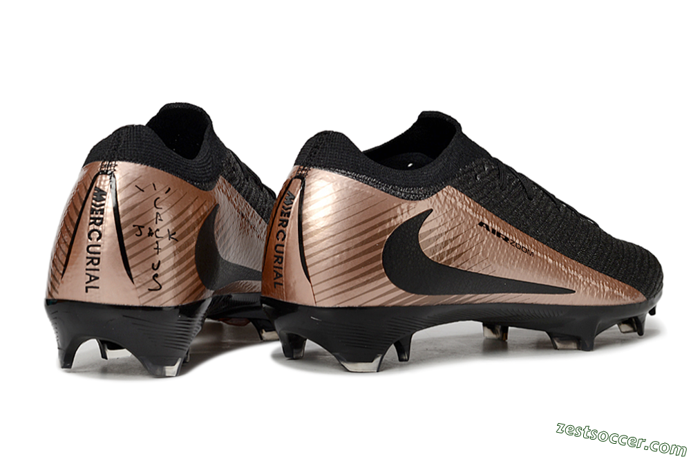 Nike Air Zoom Mercurial Vapor 16 Elite FG Low-Tops Soccer Cleats - Black/Gold 6