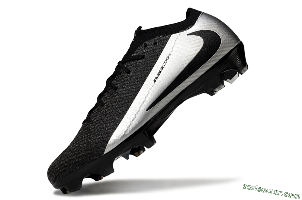 Nike Air Zoom Mercurial Vapor 16 Elite FG Low-Tops Soccer Cleats - Black/Silver 5