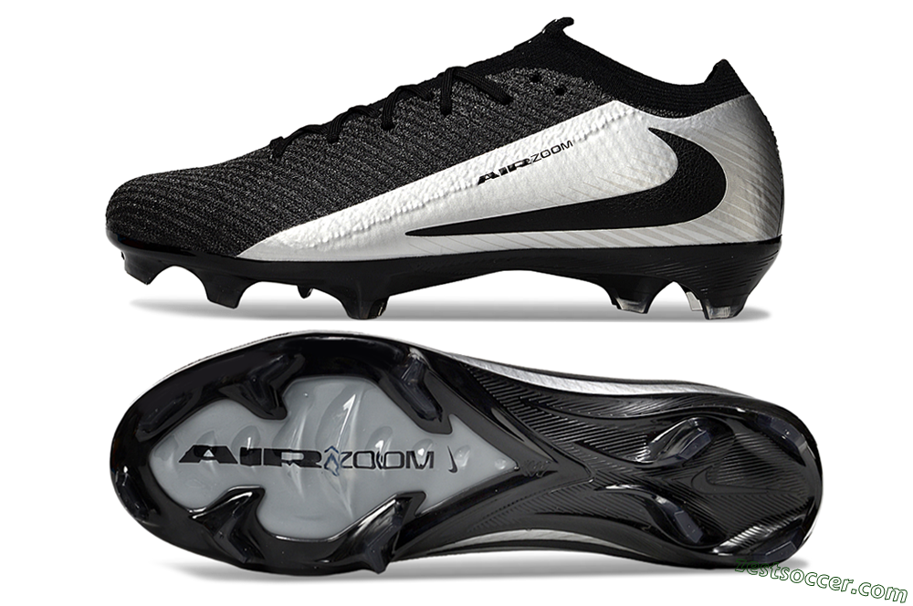 Nike Air Zoom Mercurial Vapor 16 Elite FG Low-Tops Soccer Cleats - Black/Silver 1