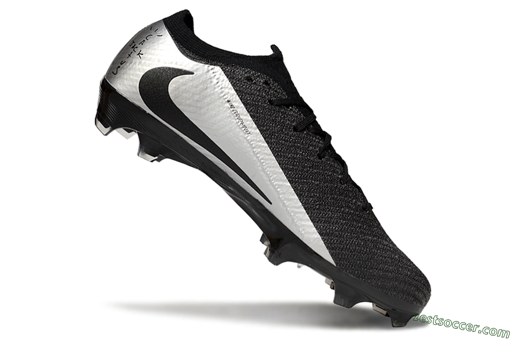 Nike Air Zoom Mercurial Vapor 16 Elite FG Low-Tops Soccer Cleats - Black/Silver 4
