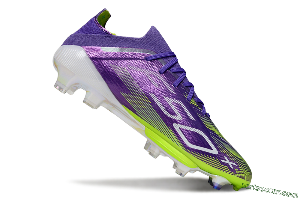 Adidas F50+ Elite Lightstrike Pro FG Low-Tops Soccer Cleats - Purple/Yellow/White 4