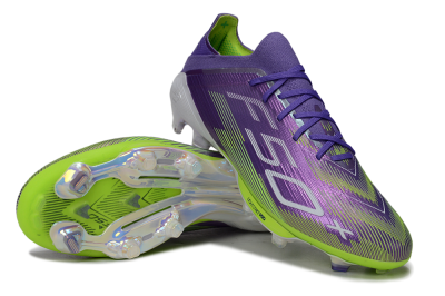 Adidas F50+ Elite Lightstrike Pro FG Low-Tops Soccer Cleats - Purple/Yellow/White