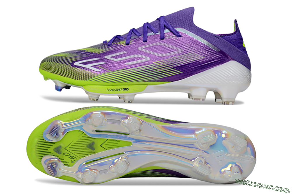 Adidas F50+ Elite Lightstrike Pro FG Low-Tops Soccer Cleats - Purple/Yellow/White 1